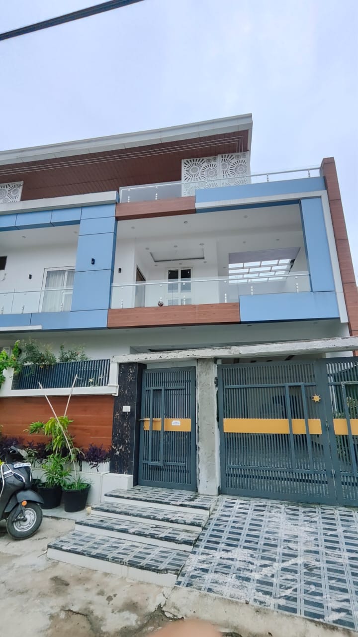 Modern completed residential building with contemporary architecture