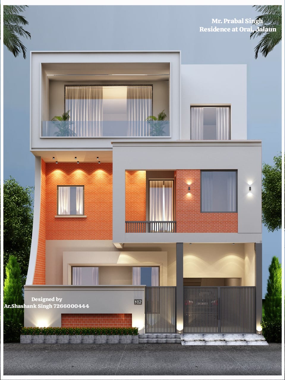 Mr. Prabal Singh Residence at Orai, Jalaun - Modern residential design